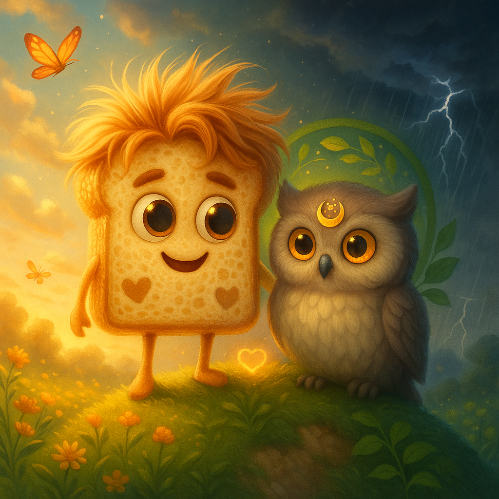 Omrvinka a Mudrynka na kopci – kvety a búrka v jednom obraze